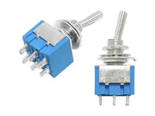 Přepínač pačkový MTS-202, ON-ON, 2pol. 250V/3A